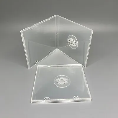 50 New 3  Mini CD DVD Slim Poly Case W/Sleeve Patented M-Lock Hub FD-1013 • $19.99