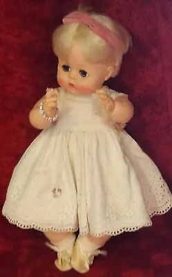 Vintage 15  Effanbee Sweetie Pie Bracelet Baby Doll 1959 Sleepy Eyes Drink/Wet • $35