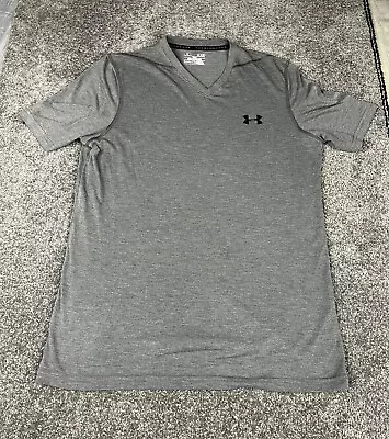 Under Armour Shirt Mens Small Grey Threadborne Athletic Top Gym Active Outdoor • $20