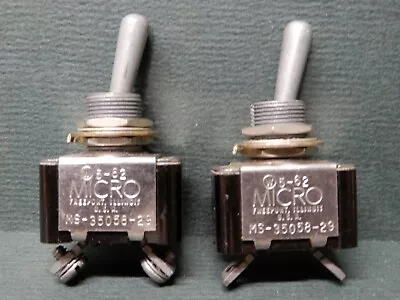 Micro Switch Toggles MS-35085-29 Off-On Momentary Missing Hardware Qty 2 NOS • $15