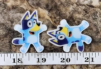 5 Pc GLITTER Planar Resin Flatback Hair Bow Center 1222292 Bluey Cartoon Dog • $3