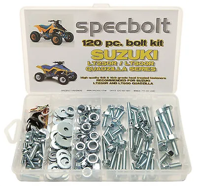 Suzuki LT250R Bolt Kit LT500R QUADZILLA ATV Fender Plastic Specbolt 120 Piece  • $39.99