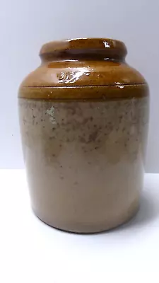 Antique Stoneware Pottery Canister 3 Pint Jar Pot Bendigo Demijohn Stamp To Side • $68