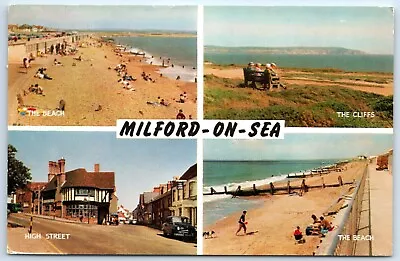 Postcard Milford On Sea Hampshire England 4 Views Posted 1967 • £2.25