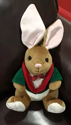 The VELVETEEN RABBIT Plush 13” Christmas Bunny. Vintage 1995. Commonwealth Toy • $17.50