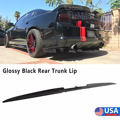 For Dodge Charger Challenger Rear Trunk Lip Spoiler Roof Tail Wing Glossy Black • $91.30