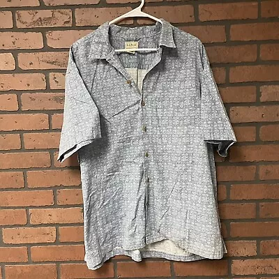 L.L. Bean Short Sleeve Button Down Shirt Size XL • $10.99