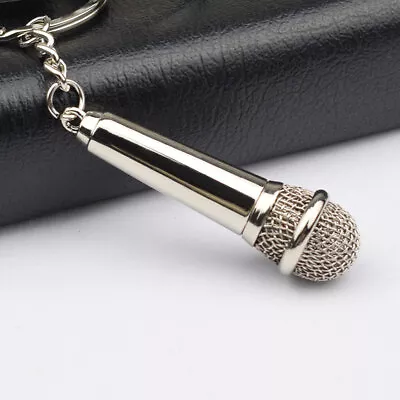 Hip-hop Microphone Metal Keychain For Women Men Mini Microphone Key Ring Car Key • $2.79