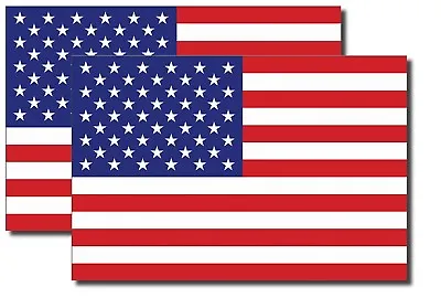 2x REFLECTIVE 3M USA American Flag Decal Stickers Exterior Various Sizes US Made • $55.99