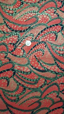 £3.99 • Buy Japanese 100% Cotton Fabric FQ - Nami (Waves), Red