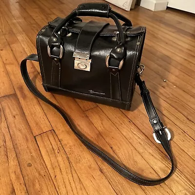 Vintage Camera Bag Black Leather Made In Japan • $25