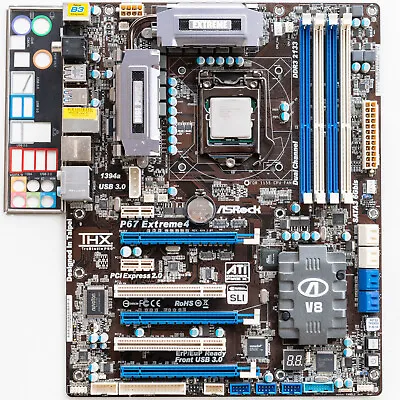 ASRock P67 Extreme4 LGA1155 Motherboard ATX DDR3 SLI PCIe PLX Chip Windows 10 • $75