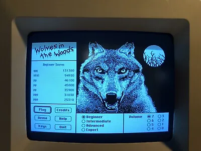 Vintage 800K Wolves In The Woods Macintosh 512ke Plus SE SE-FDHD SE/30 Classic! • £9.63