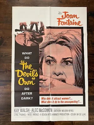 The Devil's Own 1966 The Witches Hammer Horror Vintage Original Movie Poster • £45