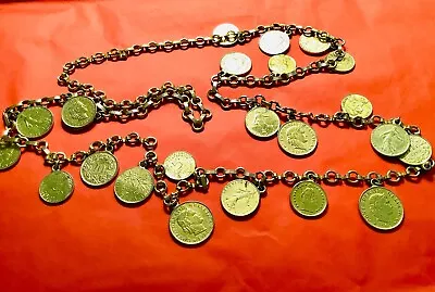 $702 • Buy Gold Colored Necklace Swiss Coin Design