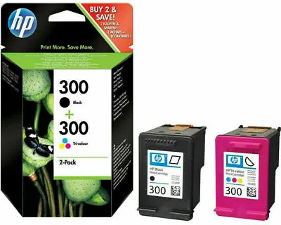£34.99 • Buy Genuine HP 300 Black And 300 Tri-Colour Twin Pack Ink Cartridges