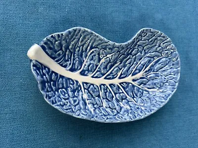 Crescent Salad Plate Cabbage Sapphire Blue BORDALLO PINHEIRO 20cm 8  Immaculate • £85