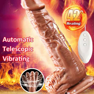 Automatic Telescopic Thrusting Dildo Vibrator Heating G-spot Massager Sex Toy AU • $25.76