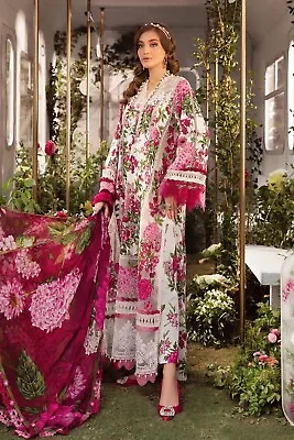 *MARIA B* SUMMER MPRINTS  UNSTITCHED SUIT With CHIFFON DUPATTA • £65