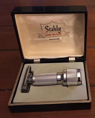 Vintage Stahly Live Blade Razor Wind Up Vibrating Double Edge Razor With Box • $68.75