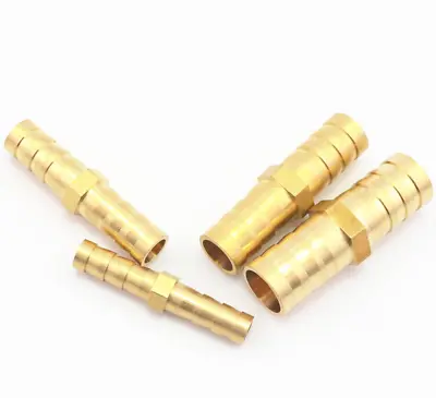 £2.45 • Buy Metal Brass Straight Hose Joiner Barbed Connector Air Fuel Water Pipe Gas Tubing