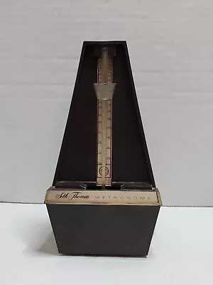 Vintage Seth Thomas Conductor Wind Up Metronome De Maelzel Music Timer TESTED • $49.99