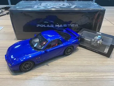 Polar Master 1/18 Scale Mazda RX7 Spirit R Diecast Model Car--Blue+Engine • $206.99