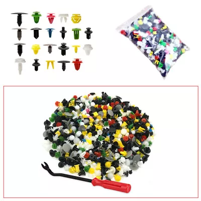 Mixed Car Dashboard Fastener Door Bumper Fender Liner Clips +Removal Tool 500PCS • $20.49