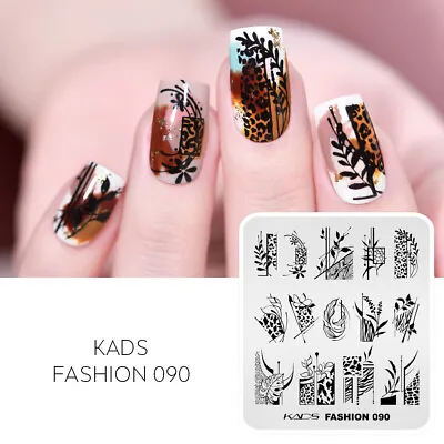 Nail Art Templates Leopard Flower Leaves Image Geometry Nail Art Printing Tool • £3.11