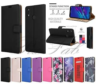 For Huawei Y6s Case Slim Shockproof Leather Book Wallet Stand TOUGH Phone Cover • £3.95