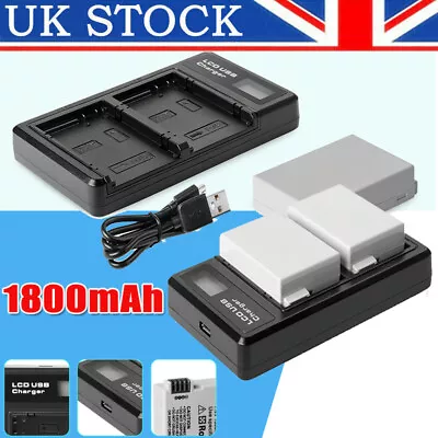 2-Pack For Canon 600/700D 1800mAh LP-E8 Replacement Battery+USB Dual Charger Kit • £17.99