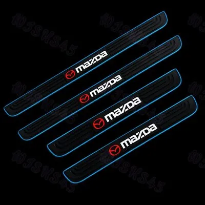 $15.67 • Buy 4PCS Blue Rubber Car Door Scuff Sill Cover Panel Step Protector For Mazda NEW
