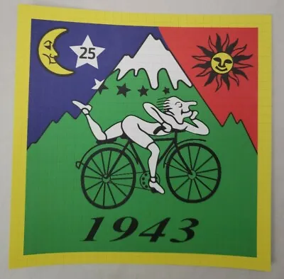 Classic Bicycle Day Blotter Art Print  Albert Hoffman -High Quality- • $17.99