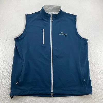 Peter Millar Vest Mens Large Wind Blue Golf Full Zip Lightweight Outdoor • $33.34