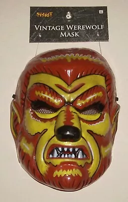 New Vintage Wolfman Plastic Half Mask Classic Style Halloween Spirit Werewolf • $25.99