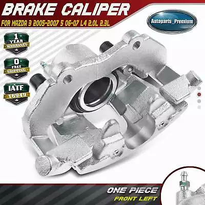 Brake Caliper W/Bracket For Mazda 3 2005-2007 5 06-07 L4 2.0L 2.3L Front Left LH • $54.99