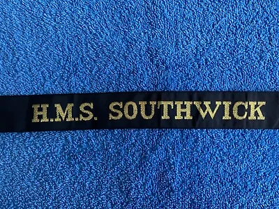 Cap Tally - HMS SOUTHWICK - Royal Naval Reserve Royal Navy Naval Hat Band Ribbon • £9.97