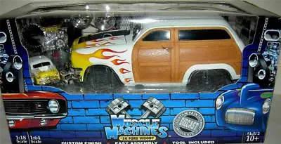 50 Ford Woody  Build It Kit White With Flames   Very Rare  1:18 Sc. Rare • $99.99