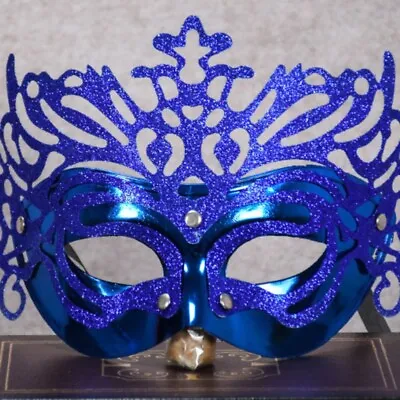 Gold Powder Decoration Halloween Mask Crown Eye Mask  Masquerade Ball • £3.40