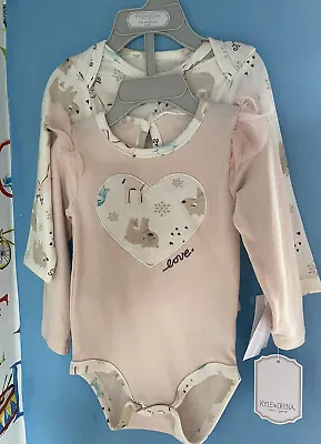 £4.95 • Buy BNWT Baby Girl Pink 6 -9 Months Bodysuit X2 Kyle & Deena Vest Long Sleeve Top