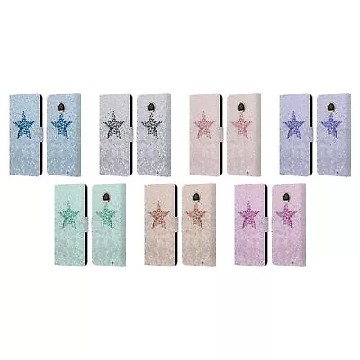 Monika Strigel Glitter Star Pastel Leather Book Wallet Case For Motorola Phones • $23.95