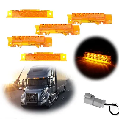 5X Amber Lens Cab Roof Marker Lights For Volvo 2004 VN/2003-2020 VNL Trucksetc. • $26.99