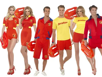Adults 80s 90s Baywatch Beach Licensed Official Fancy Dress Costume Stag Hen • $95.58