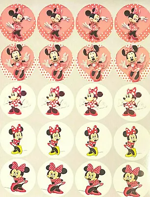 40- 2  Pink Minnie Mouse Adhesive Stickers!  Scrapbooking! • $6.50