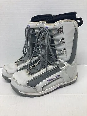 Womens Morrow Snow Winter Ski Boots Size 8 Gray / Purple Snowboarding • $60