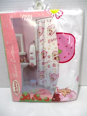 Vintage Strawberry Shortcake Vinyl Shower Curtain 70 X72  Sealed Package • $26.99