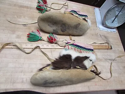 Vintage Native American Mukluks Moccasins Boots Rough Condition • $12