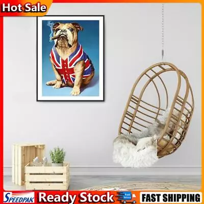 5D DIY Full Round Diamond Painting Kits Union Jack Dog Art Crafts (X580) Hot • £6.96