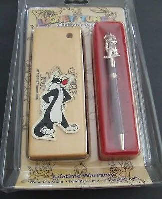 $14.99 • Buy Vintage 1995 Looney Tunes Character Pen Sylvester The Cat New With Wooden Case