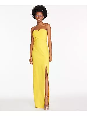 AIDAN AIDAN MATTOX Womens Yellow Full-Length Formal Sheath Dress 4 • $21.99